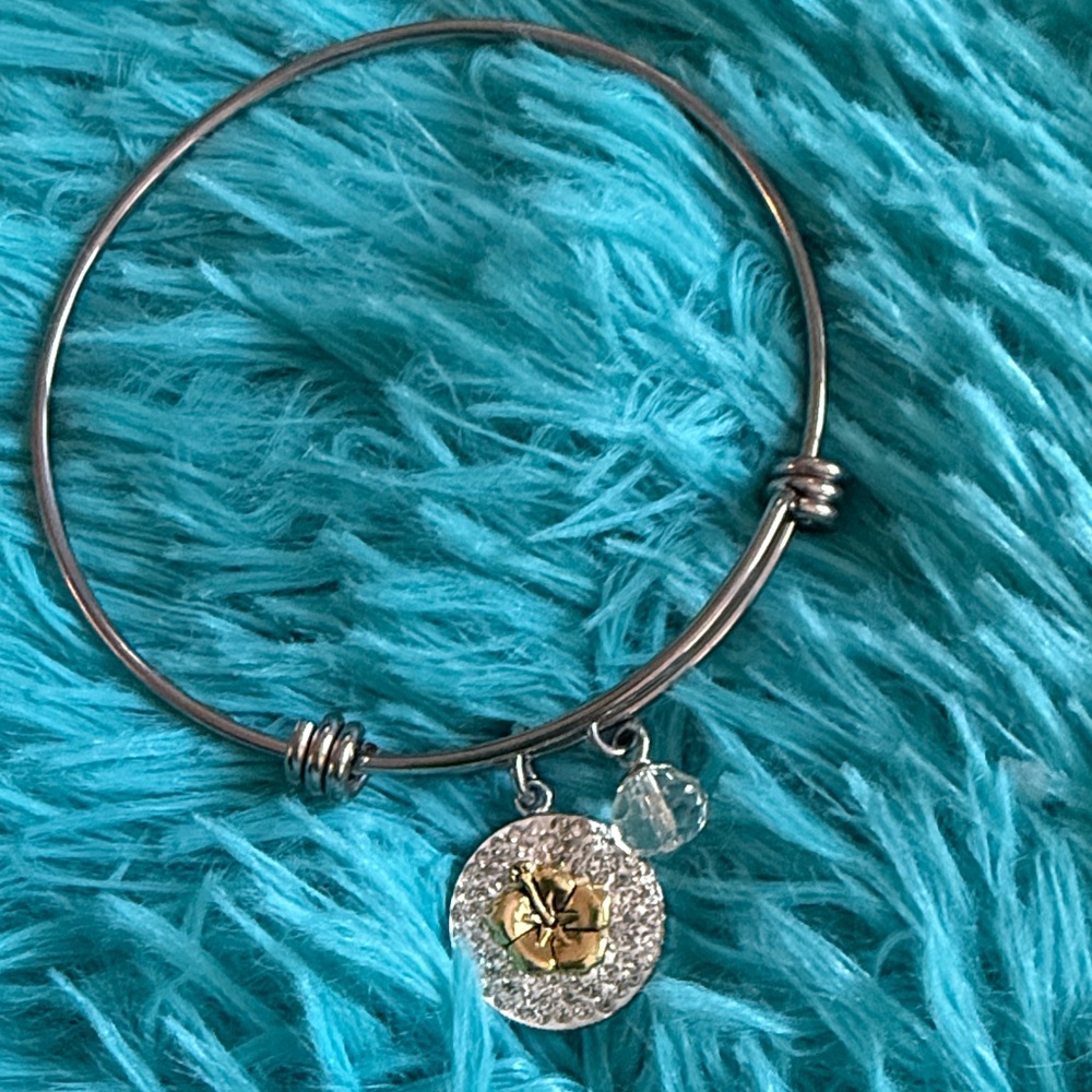 Disney Stitch Silver Bangle Bracelet
